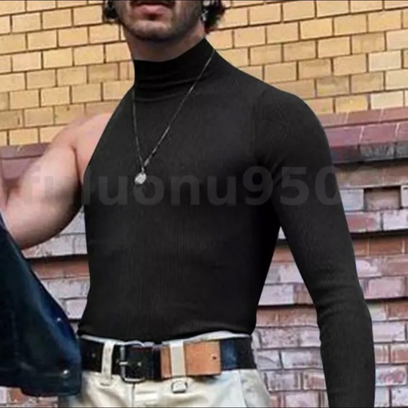 Long Sleeve High Neck Shirt - Picture 4 of 5